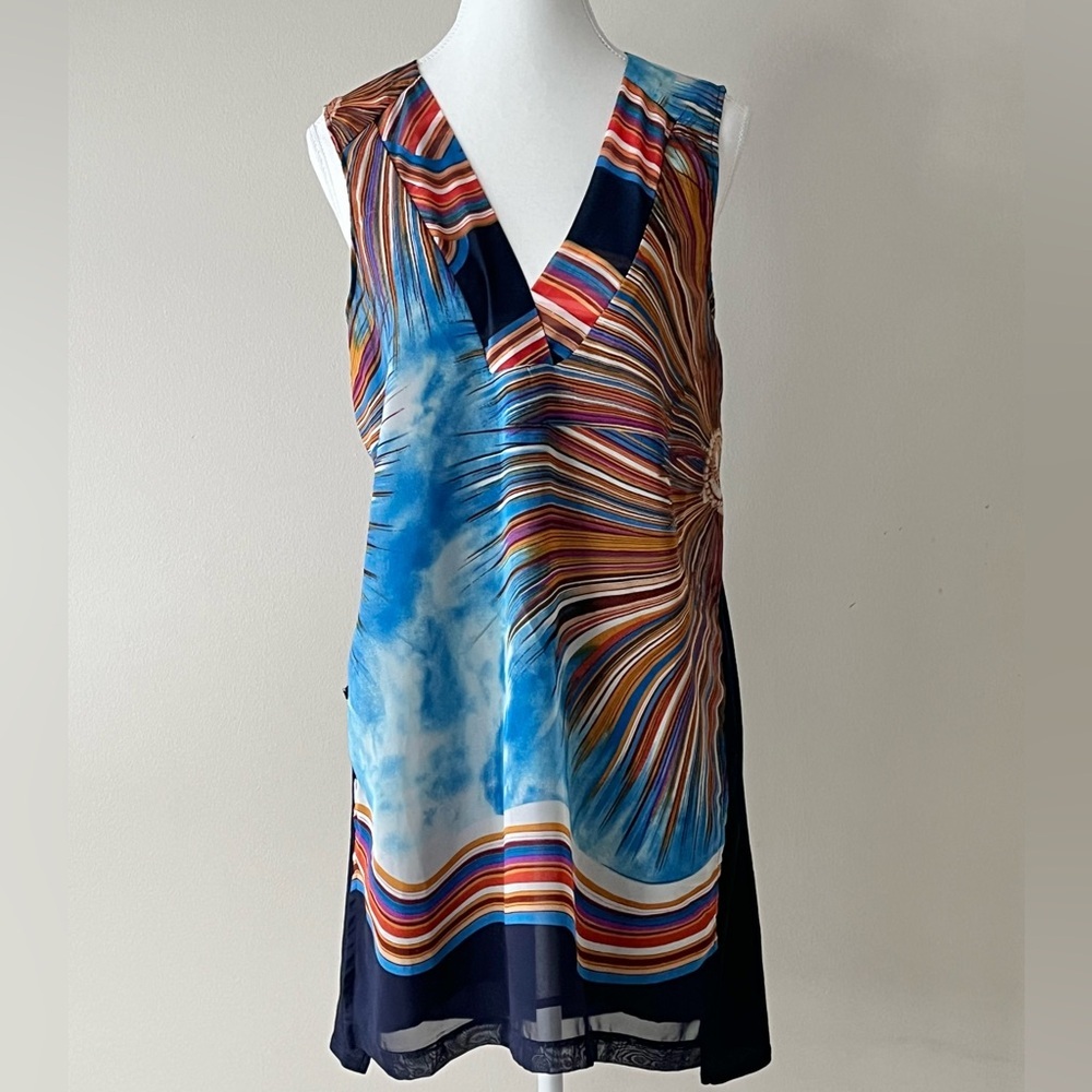 Anthropologie NWT Abstract Sleeveless Dress – Artistic & Lightweight - Picture 1 of 4